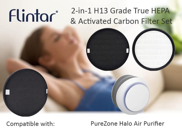  Flintar Halo Replacement Filter 2-Pack for Pure Enrichment PureZone Halo Air Purifier PEAIRDSK
| 2-in-1 Flintar Halo Re