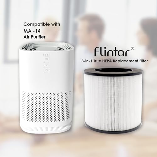  Flintar MA14 Replacement Filter for MA-14 Air Purifier - 3-in-1 H13 Grade Filtration and Activated Carbon Filter Set
| 