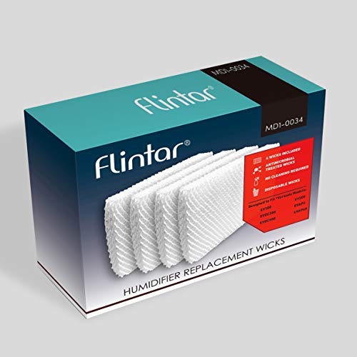 Flitr MD1-0034 Humidifier Replacement Wick Filters, Compatible for Vornado Evaporative Humidifiers, Ideal for Families, 